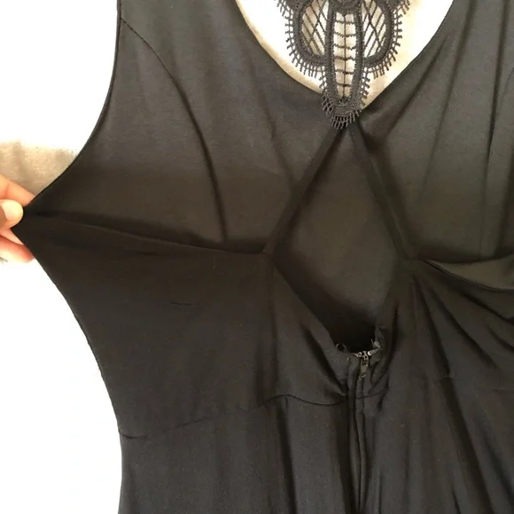 Adam Levine Mini Black Dress Size L Flowy A-Line Flare Whimsigoth Feminine - Picture 7 of 14